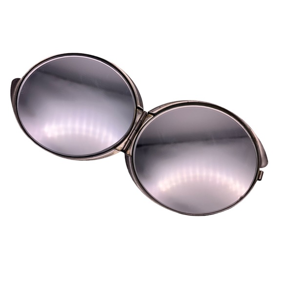 Etched Silver Double Compact Mirror - Picture 4 of 4